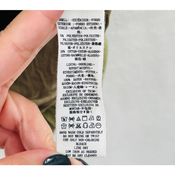 FREE PEOPLE Wandering Skies Green Top size medium bohemian prairie spring - Picture 8 of 12